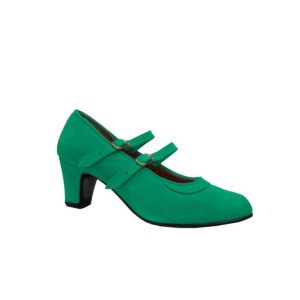 Zapatos de Baile Flamenco Doble Correa Ante