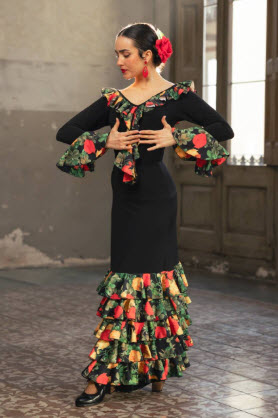 Top Flamenco Davedans Crespón LOLA - Imagen 4