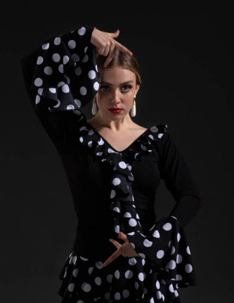 Top Flamenco Davedans Crespón LOLA - Imagen 7