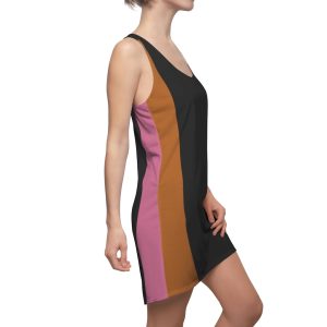 Vestido Camel Block Color Women’s Cut & Sew Racerback
