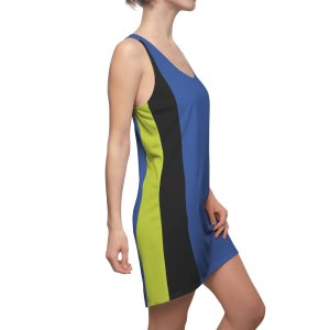 Vestido Blue Color Block Women’s Cut & Sew Racerback