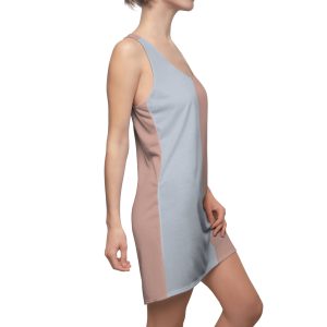 Vestido Nude Block Color Women’s Cut & Sew Racerback