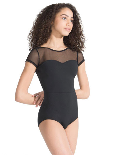 Maillot Manga Corta Capezio Mesh Yoke - Imagen 5