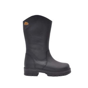 Bota altas campera cuero negro Angelitos