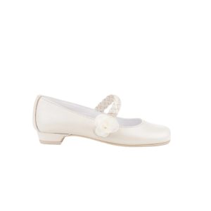 Francesita comunión correa trenzada beige Angelitos 998