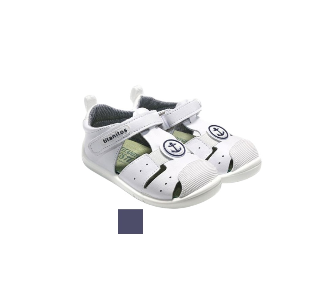 Sandalia respetuosa piel lavable Titanitos bioelastic Izan