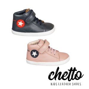 Botín Estrella barefoot de piel velcro