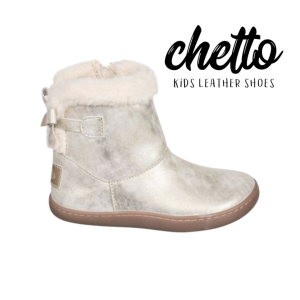 Botín Paris oro calzado respetuoso cremallera piel Chetto