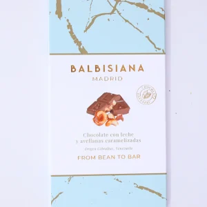 - Tableta de chocolate con leche y avellanas caramelizadas From Bean to Bar -